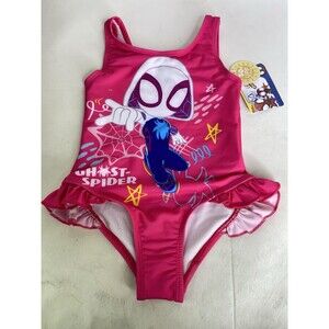Marvel Spidey and Amazing Friends Ghost Spider One Piece Swimsuit Girls Size 4